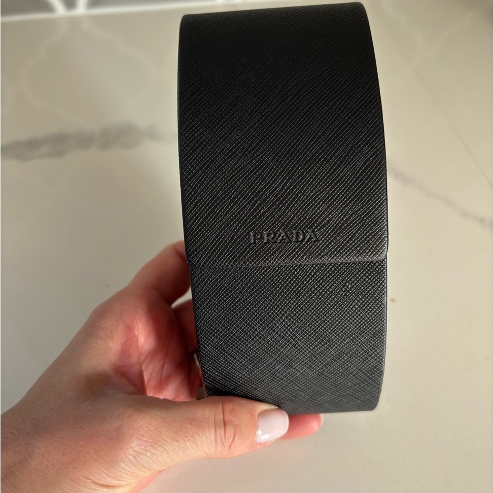 Black PRADA glasses case